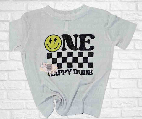 One Happy Dude (family) Birthday shirt