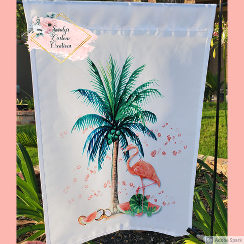 Flamingo with Palm Tree