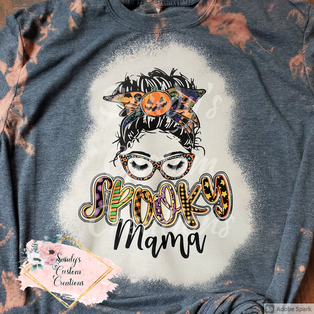 Spooky Mama (reverse tie dye)